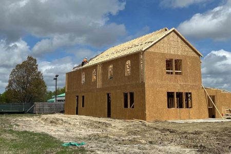 Seton exterior sheathing in place